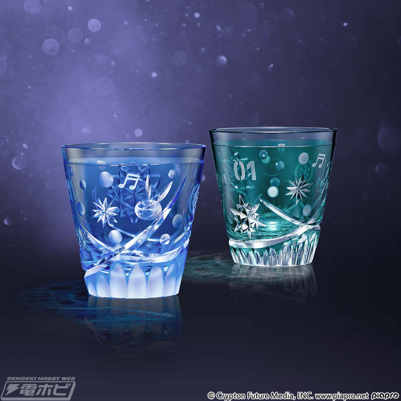 初音ミク」と江戸切子グラスのコラボ第3弾「雪ミク 江戸切子グラス」が