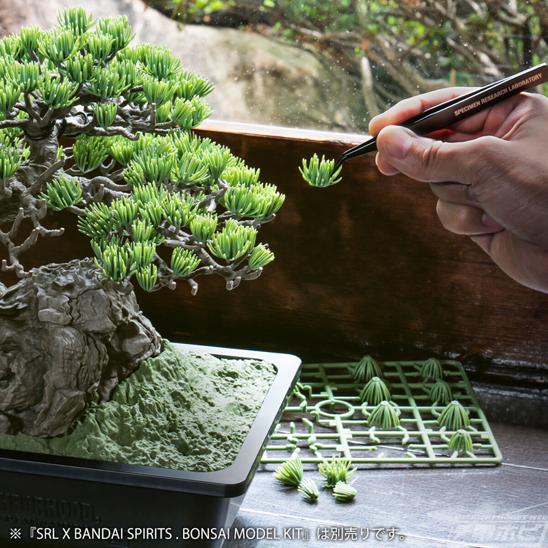 盆栽がBANDAI SPIRITSの最新技術でプラモデル化！バランスを見ながら1