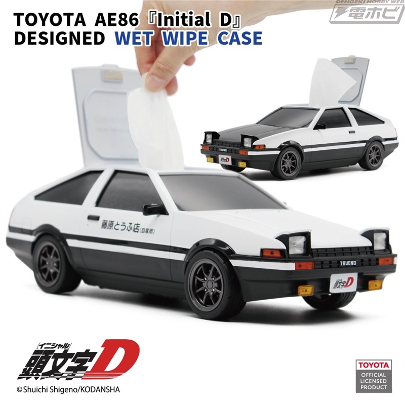 頭文字D』TOYOTA AE86 トレノデザインのウェットティッシュケースが