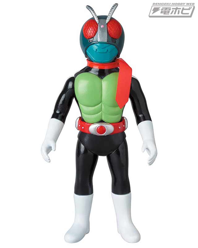 東映レトロソフビコレクションに原作版『仮面ライダー』より仮面