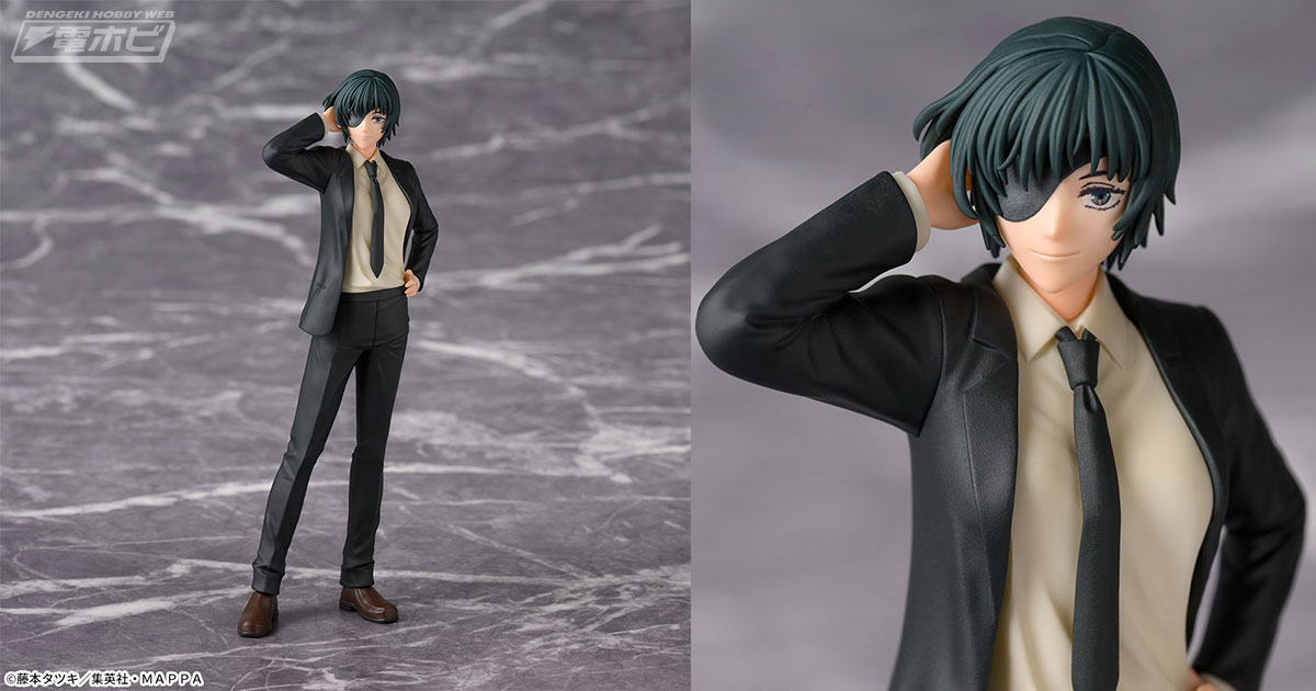 TVアニメ『チェンソーマン』から黒スーツ姿の姫野先輩がセガプライズの