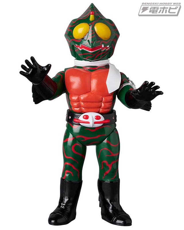 東映レトロソフビコレクションにダメージカラーVer.の「仮面ライダー