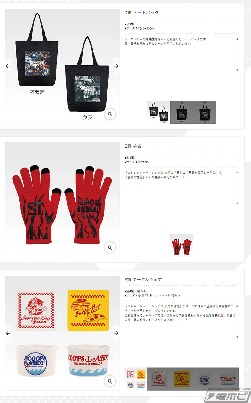 一番くじ ストレンジャー・シングス 未知の世界 Vol.2」が発売決定