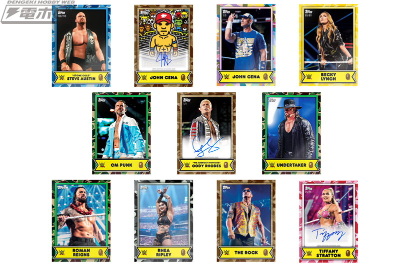 WWE」のレジェンドスーパースターたちがBABY MILO(R)スタイルで描かれ