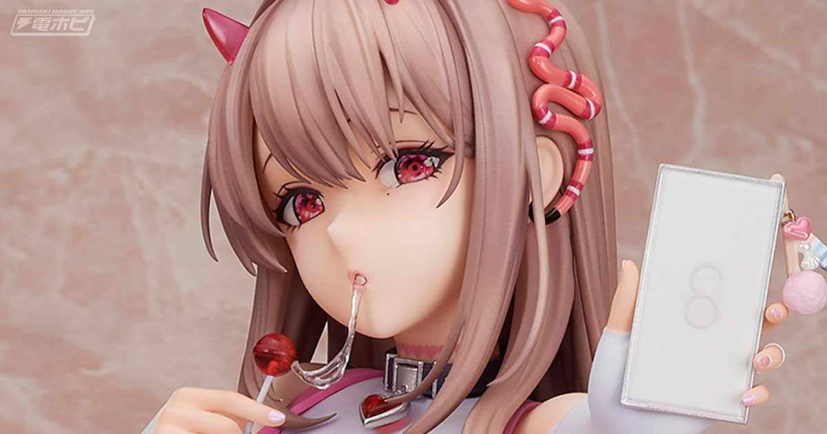 流し目で見つめる挑発的な表情、胸元や腰回りの肉感的な造形にドキドキ