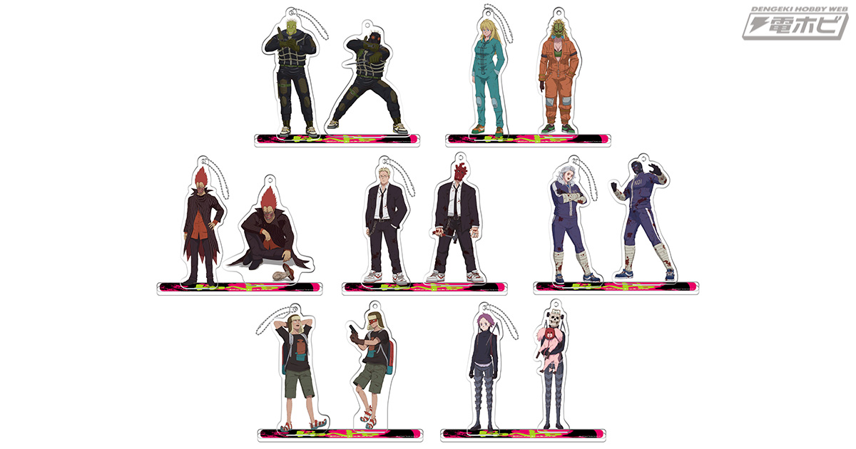 ドロヘドロ』マスクと素顔がセットになったクリアスタンドになって