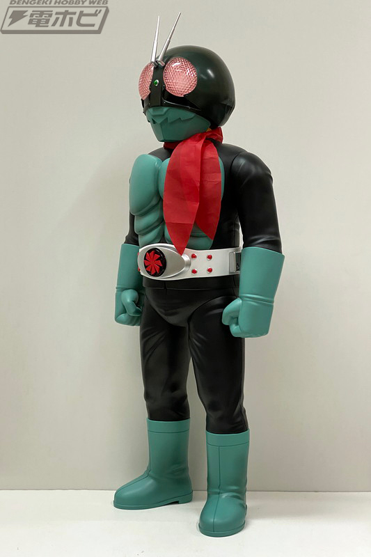 仮面ライダー旧1号が全高80センチのソフビフィギュアに！新シリーズ