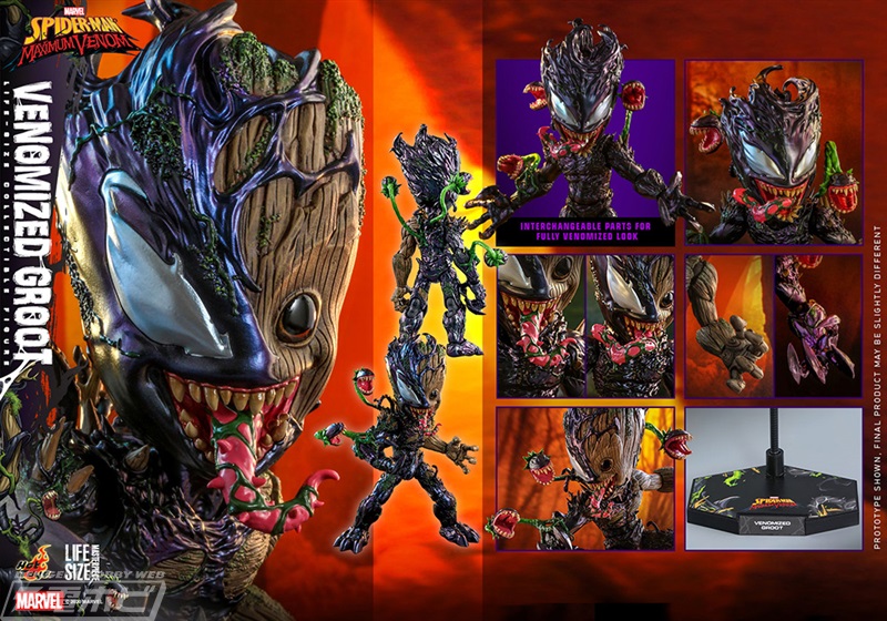 ヴェノム化したおぞましい姿のグルートが実物大でフィギュア化