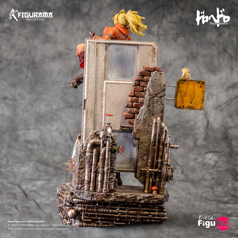 ドロヘドロ』カイマンとニカイドウのスタチューが登場！マスク姿の