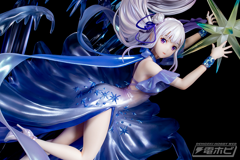 氷の華に舞い降りた美しいドレス姿のエミリアが立体化！渋スク