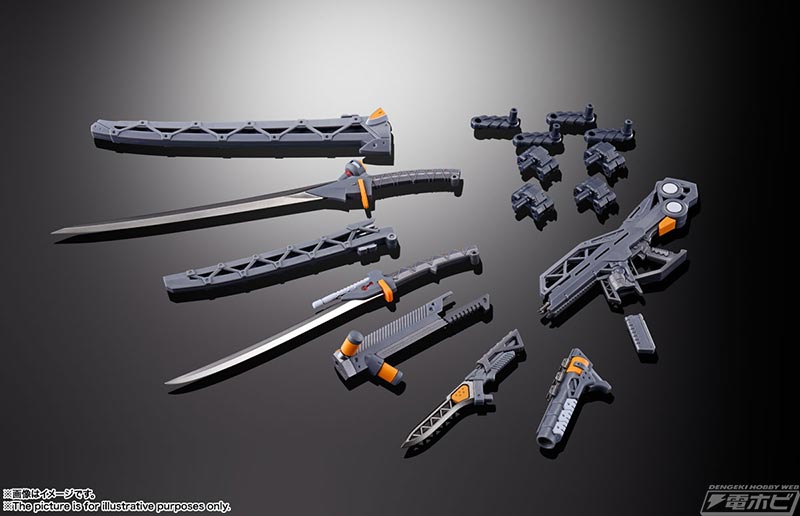 別売りの零号機などと組み合わせて二刀流装備や二丁装備も！「METAL