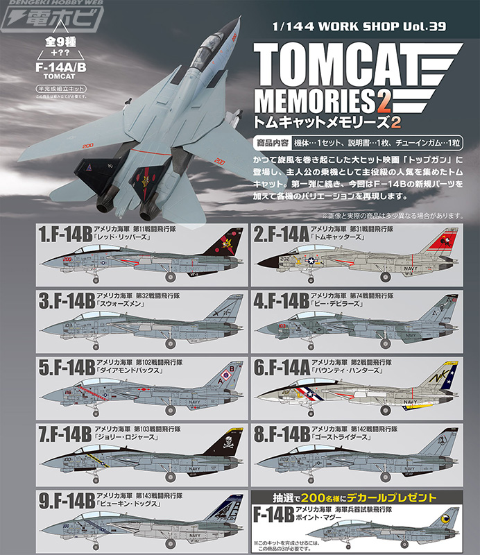 食玩モデル「トムキャットメモリーズ」第2弾！「F-14」の