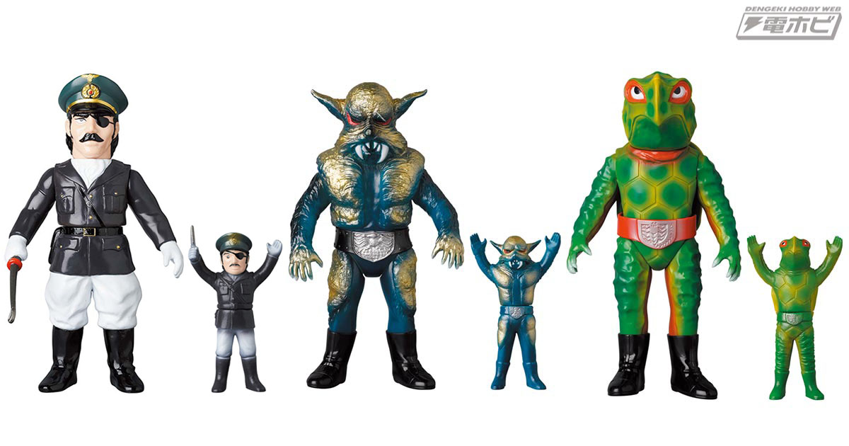 仮面ライダー』『仮面ライダーV3』の東映レトロソフビコレクションに