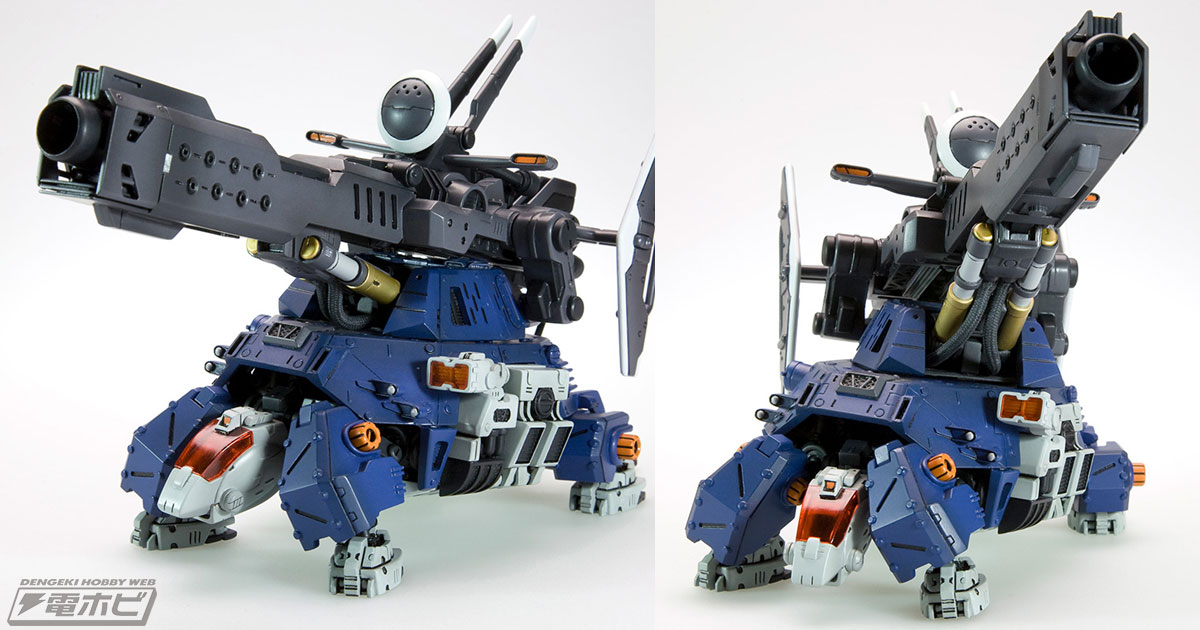 背部搭載の大型キャノン「720mmビームキャノン」も再現！『ゾイド』RZ