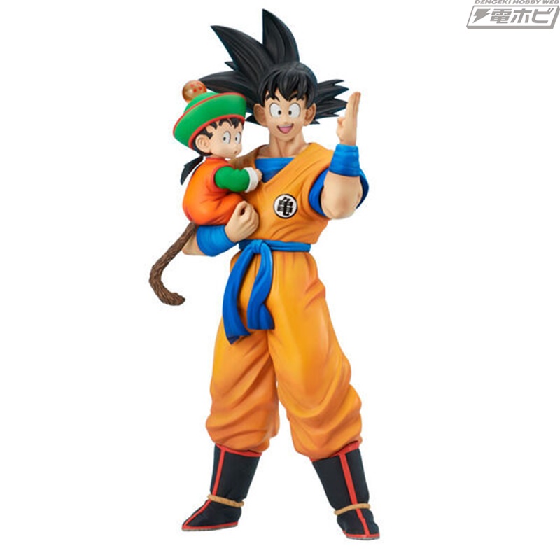 ドラゴンボールZ』幼年期の悟飯を抱えた孫悟空のフィギュアが