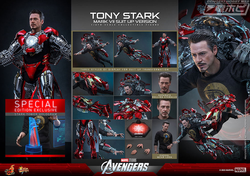 アベンジャーズ』空中でアイアンマン・マーク7を装着するトニー