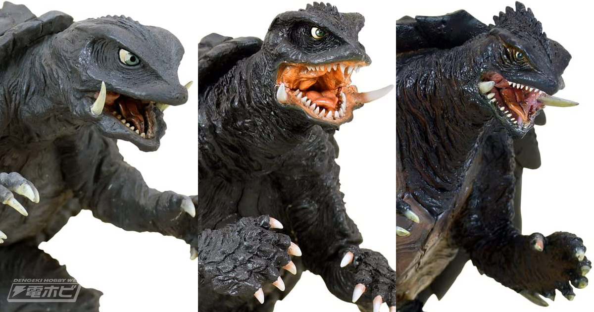 平成ガメラ三部作のガメラ（G1～G3）の未塗装ソフビキット復刻版が登場