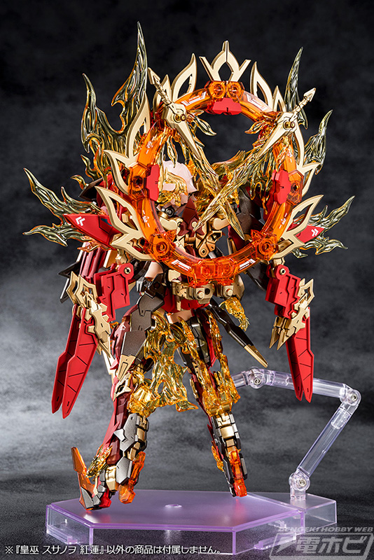 メガミデバイス』最新作として蒼炎と対をなす「皇巫 スサノヲ 紅蓮」が