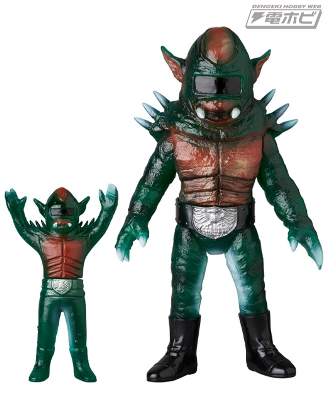 東映レトロソフビコレクションに、設定画カラーの原作版「仮面ライダー