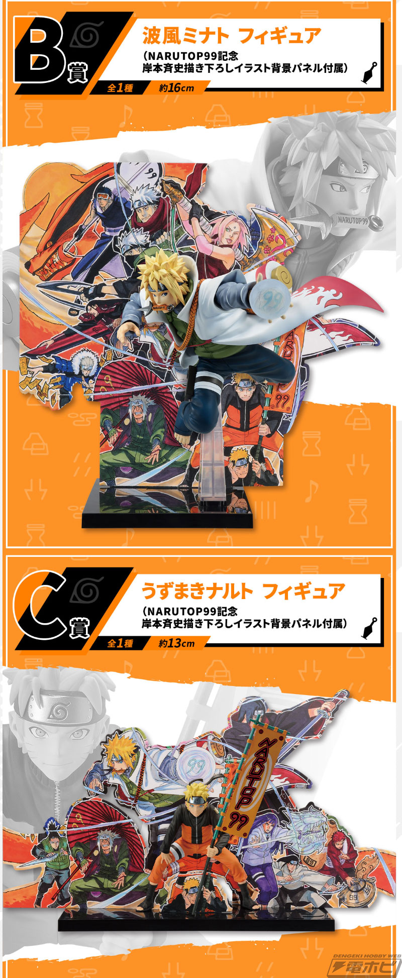 一番くじ NARUTOP99 -豪華絢爛忍絵巻-」の全ラインナップ公開！見開き
