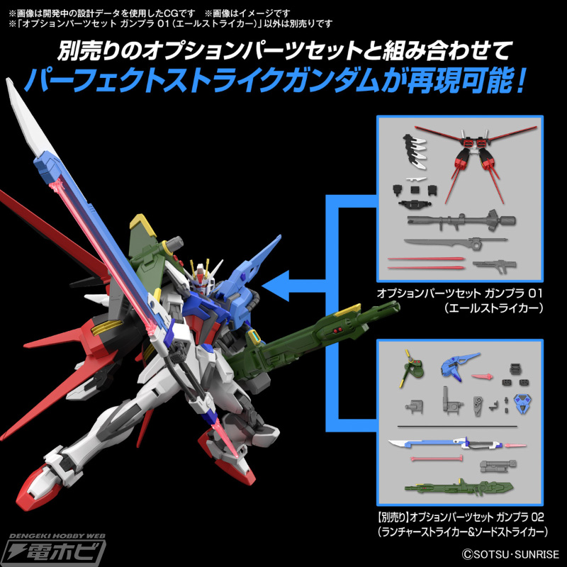 組み合わせてパーフェクトストライクガンダムが再現可能！エール