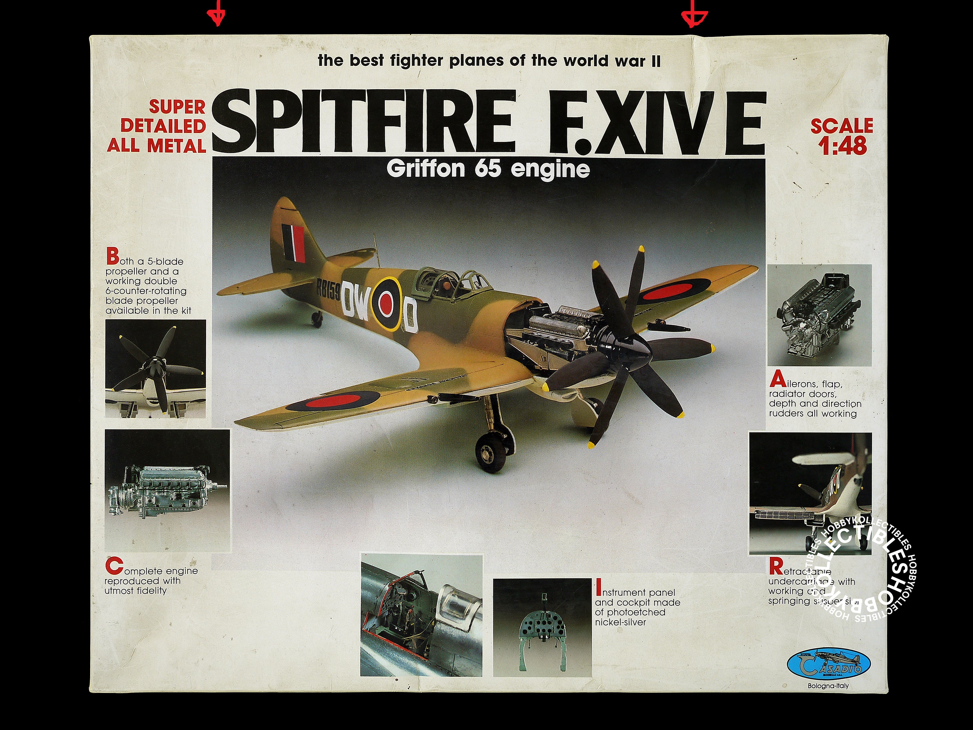 Casadio Gunze 1/48 Spitfire F.XIV E Fighter Metal Model Kit