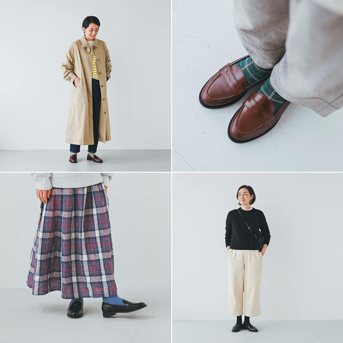 着用レビュー】6サイズ展開の「ENESS」のコインローファーを、スタッフ