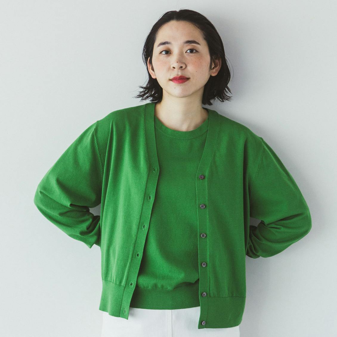 新商品】半袖とカーディガンのセットが嬉しい。着回し力ばつぐんの