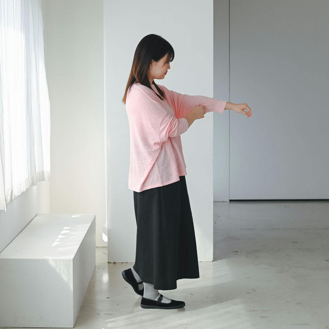 着用レビュー】髙橋美賀さんとつくったピンクのトップスとパンツを、6