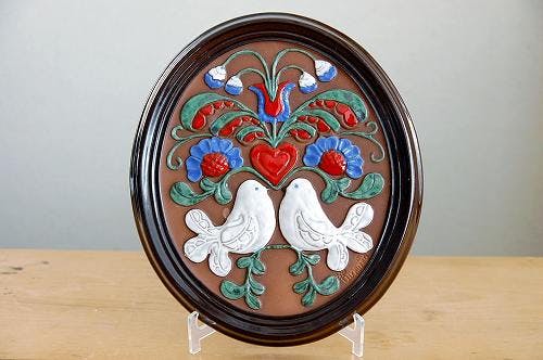 スウェーデン/GABRIEL/ガブリエル釜/陶板の壁掛け（楕円） - 北欧