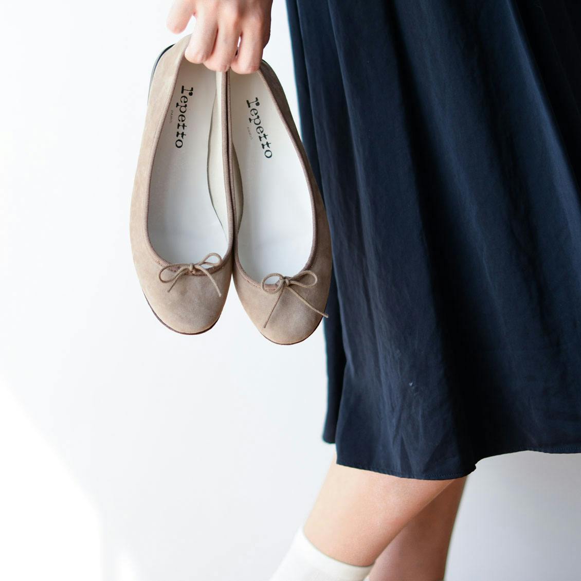 取扱終了】repetto／レペット／バレエシューズ／ベージュスエード