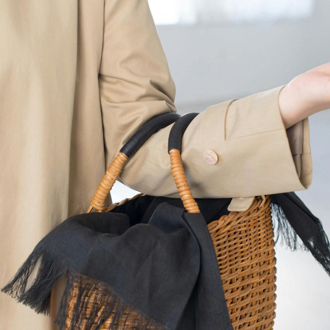 在庫限り取り扱い終了】「たっぷり荷物もすっぽり可愛く」よくばりかご