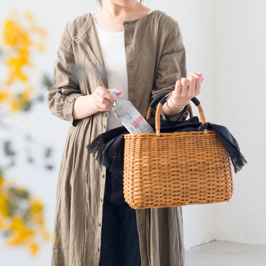 在庫限り取り扱い終了】「たっぷり荷物もすっぽり可愛く」よくばりかご