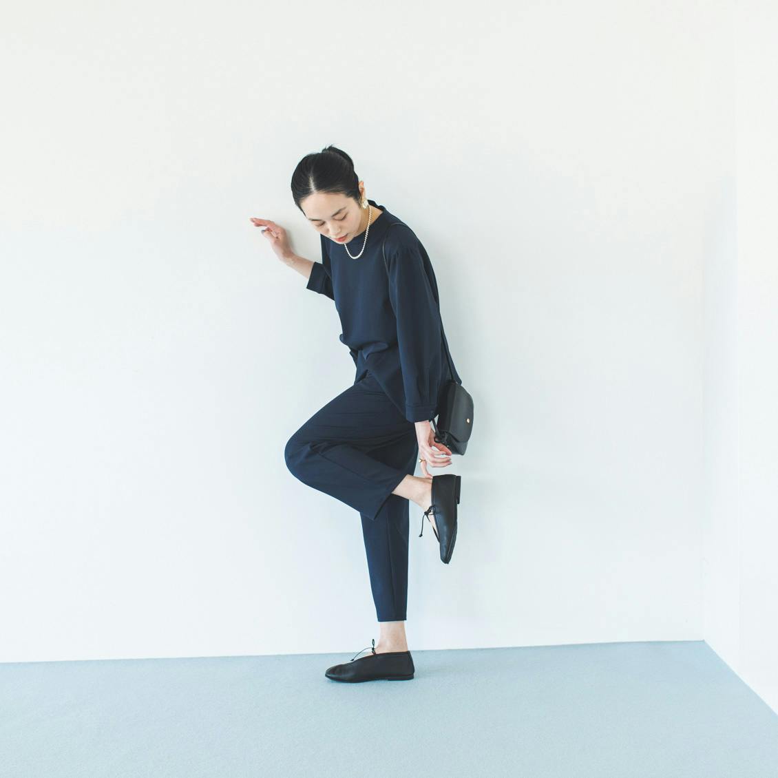 SUI / スイ / レースアップシューズ / ブラック・シルバー（全6サイズ