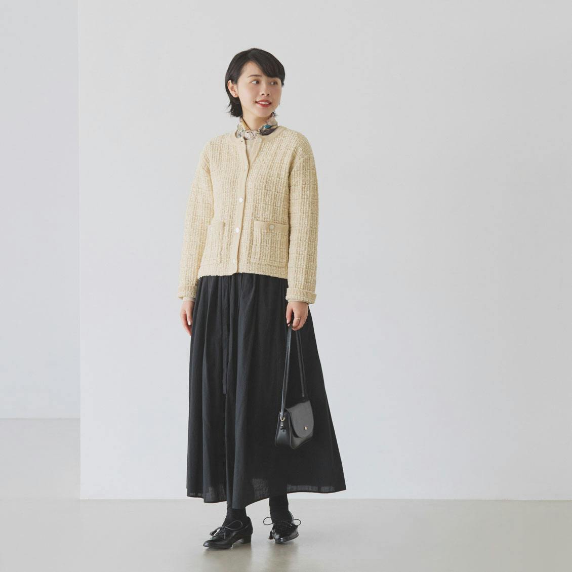 カジュアルも、きちんとも」ツイード柄のニットジャケット - 北欧