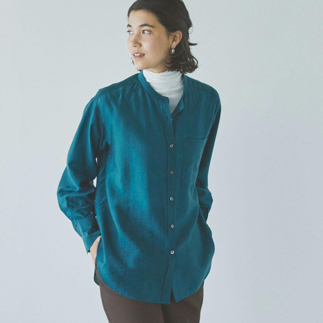 とろんと光って揺れる」程よくシアーな羽織りブラウス - 北欧、暮らし