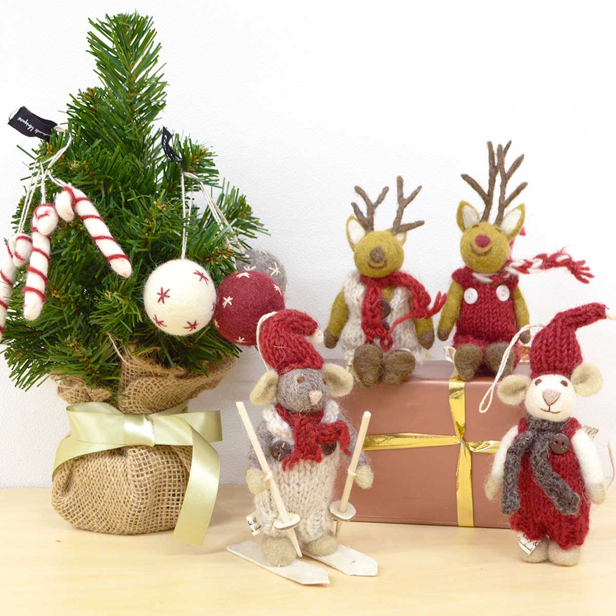 Gry&Sif グライアンドシフ オーナメント ( 赤鼻トナカイ / ブラウン