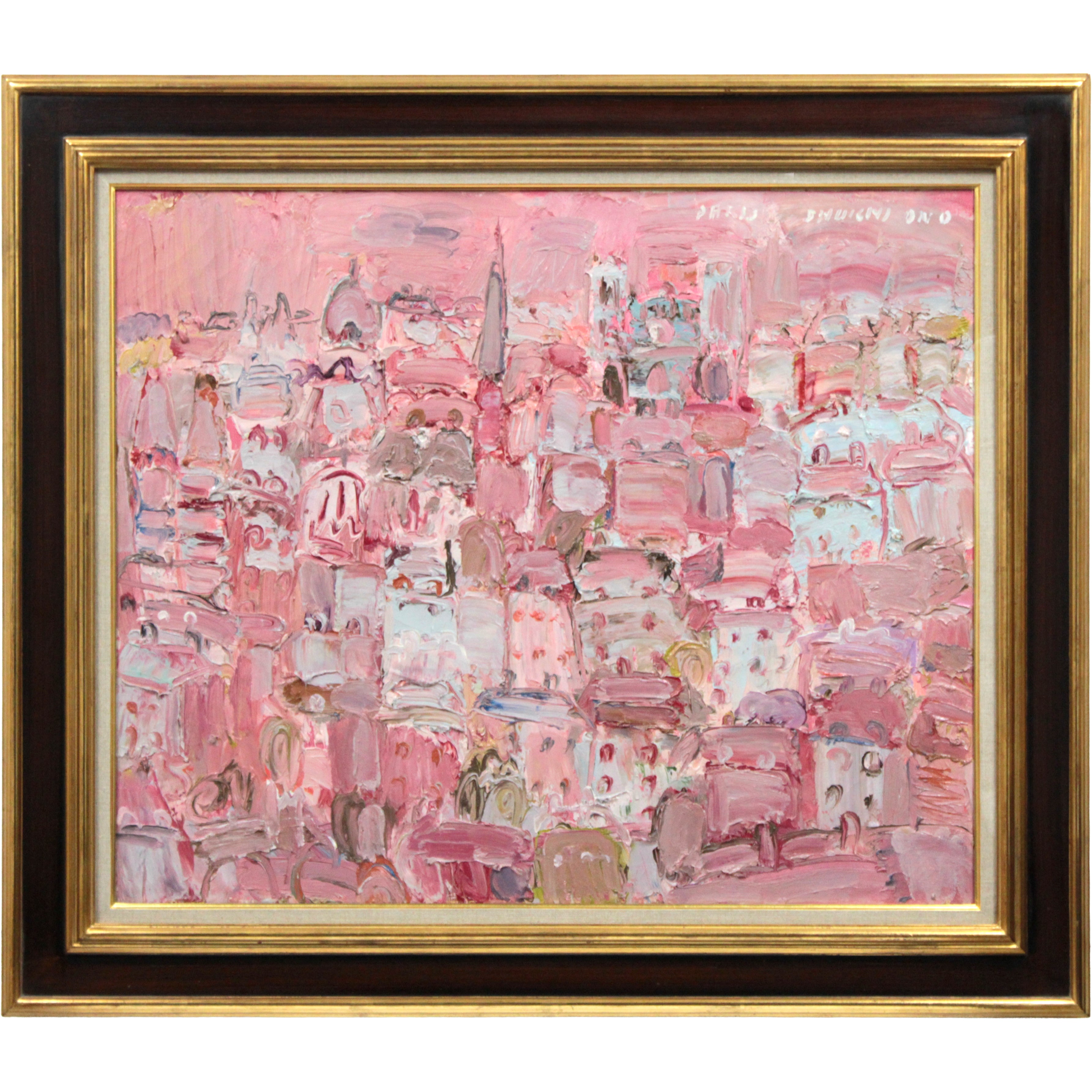 小野州一 『薔薇色の風景』 油彩画 - 北海道画廊