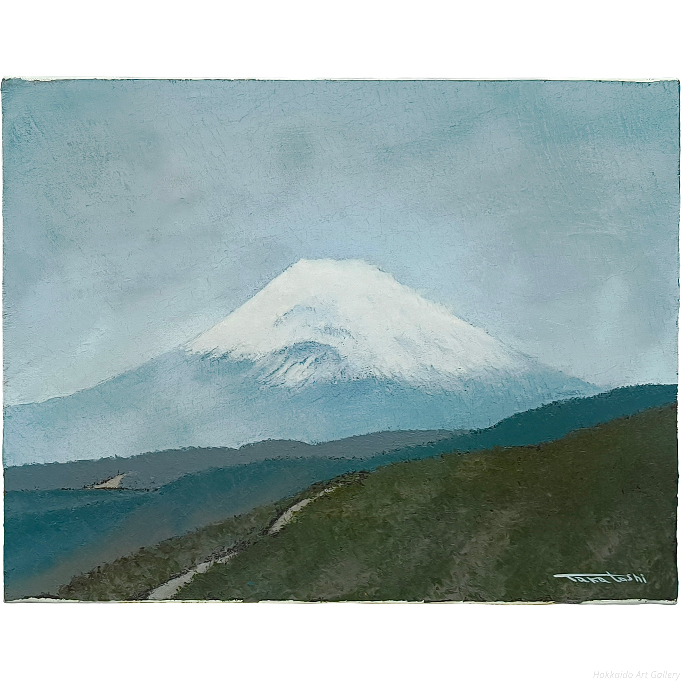 山崎貴稔 『富士遠望』 油彩画 - 北海道画廊