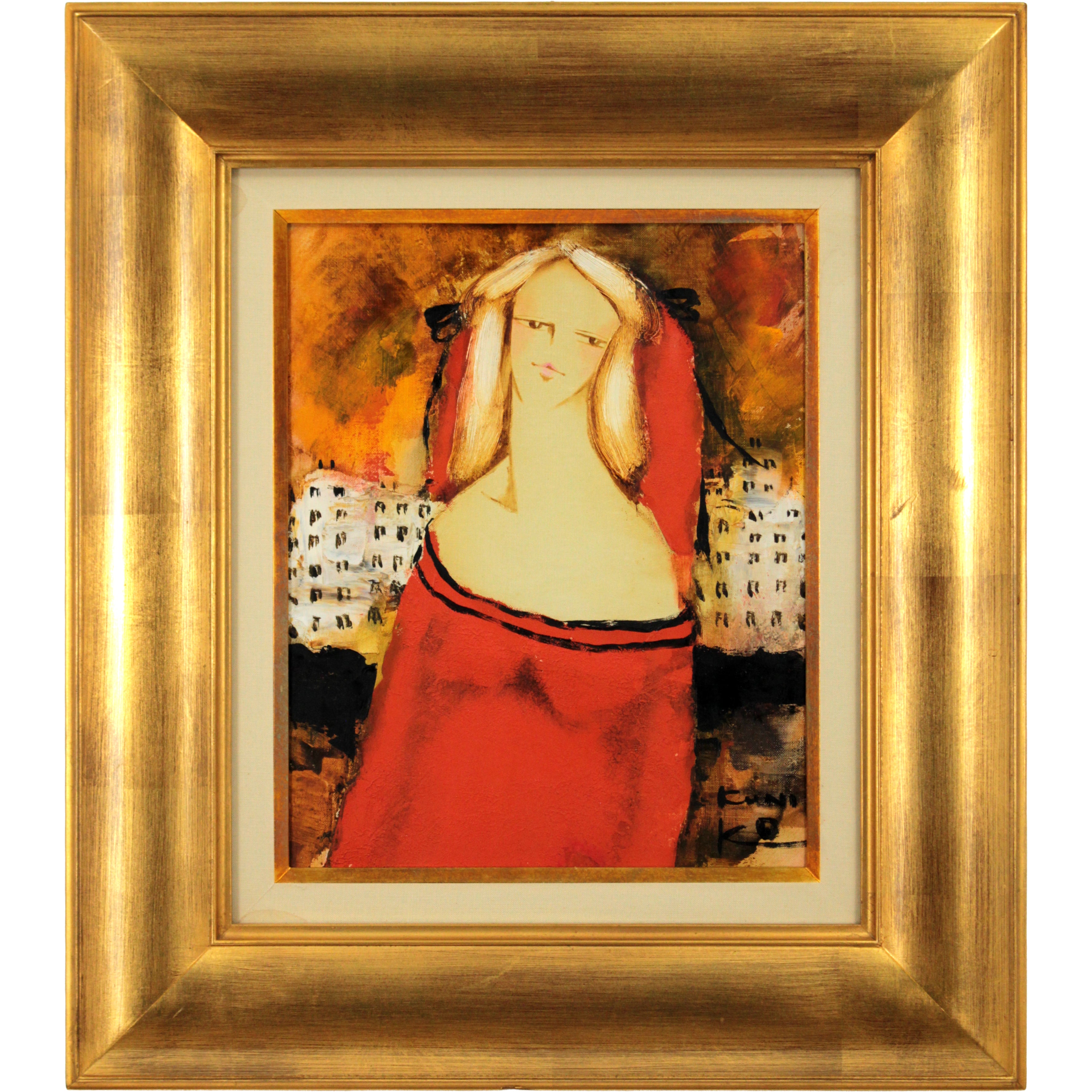 松任谷國子 『スペイン広場』 油彩画 - 北海道画廊