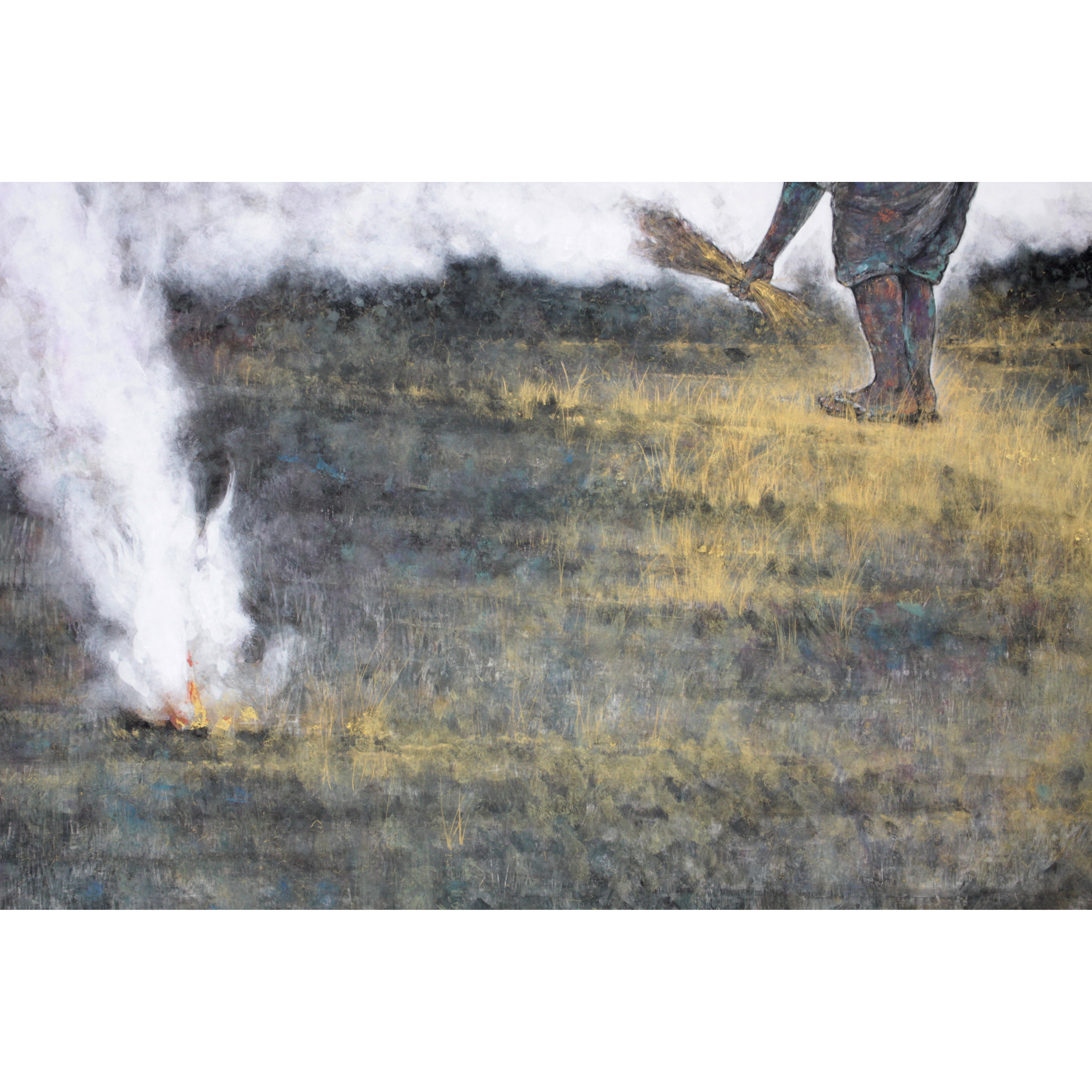 松村公嗣 『秋けぶく』 日本画 - 北海道画廊