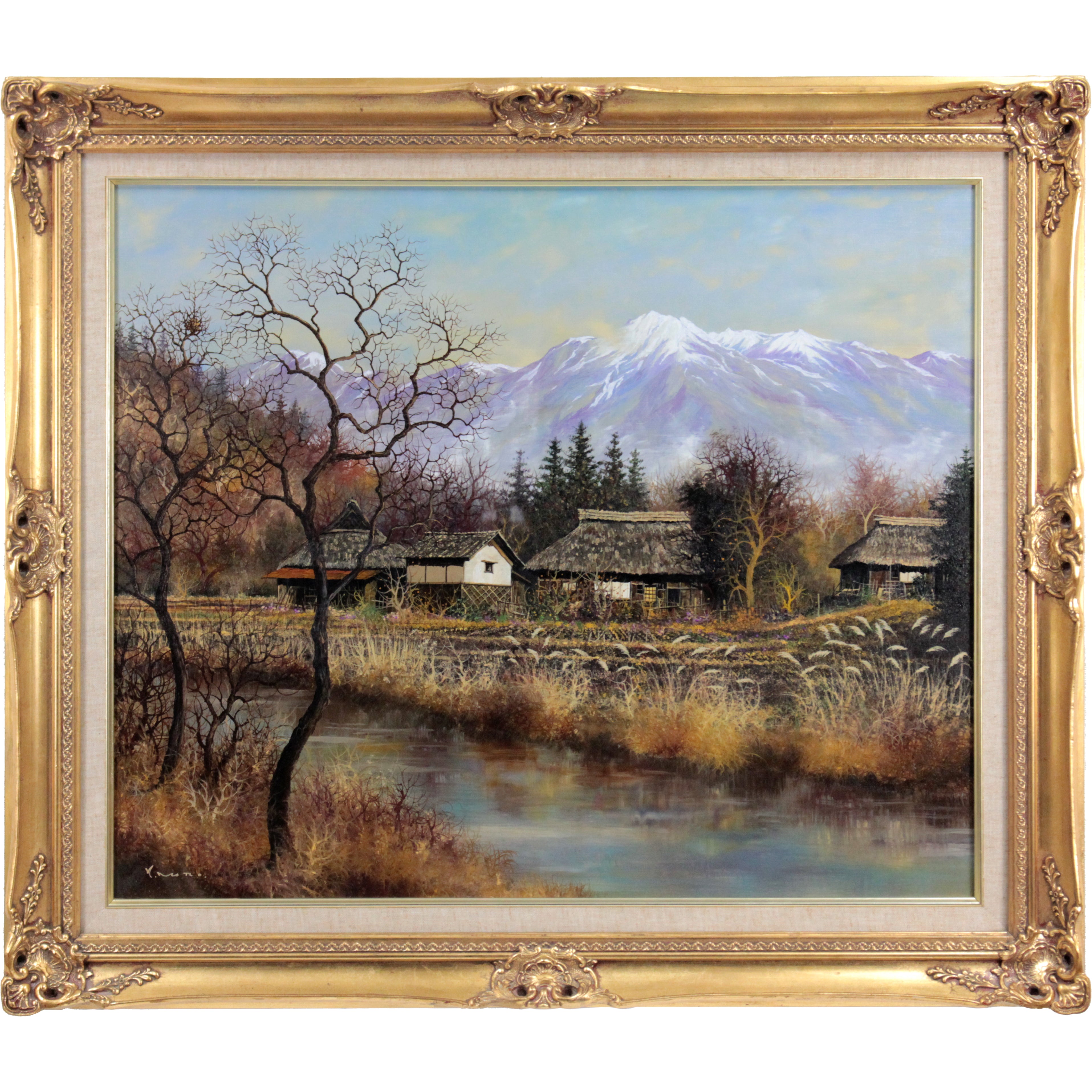 諸沢吉美 『水澄む甲斐路』 油彩画 - 北海道画廊