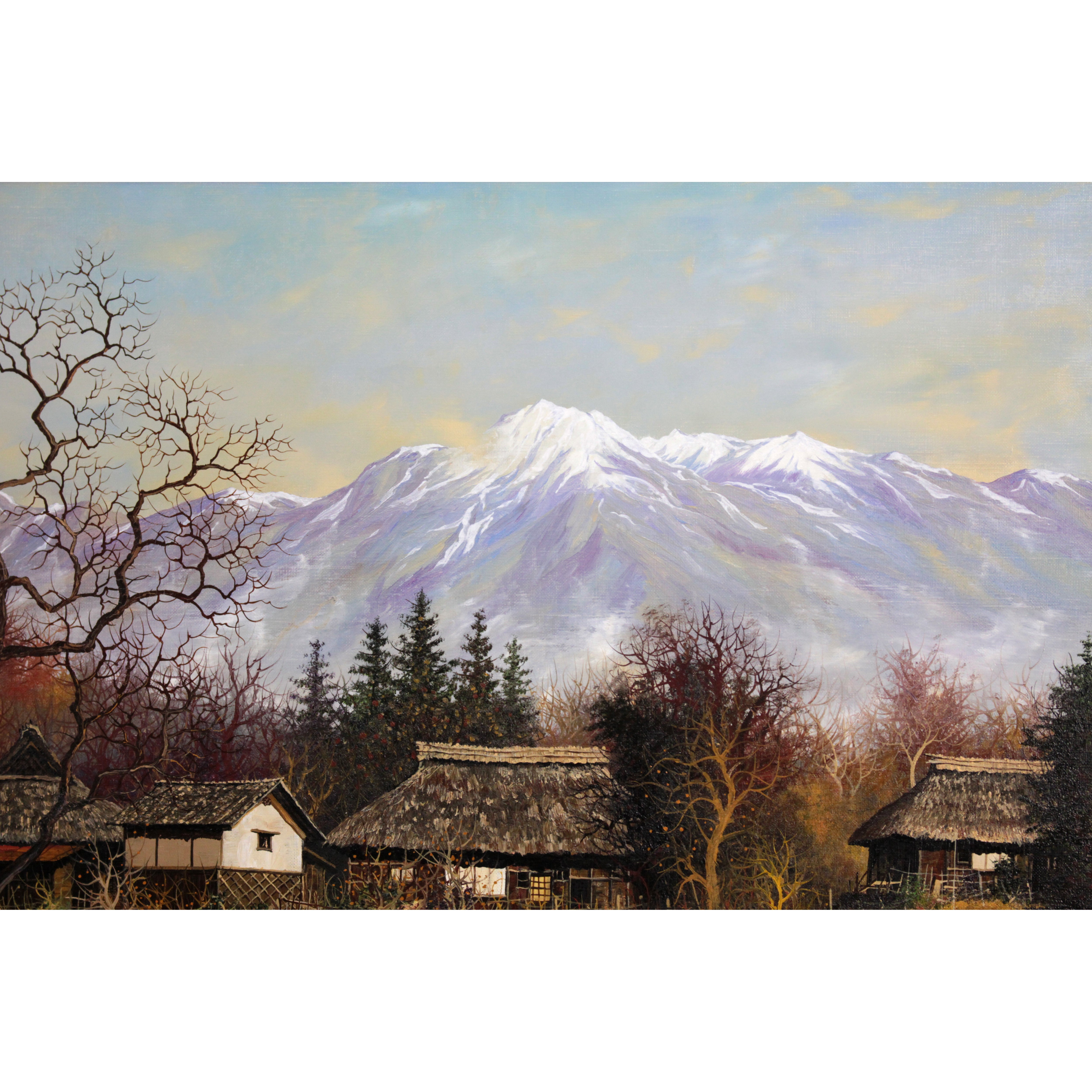 諸沢吉美 『水澄む甲斐路』 油彩画 - 北海道画廊