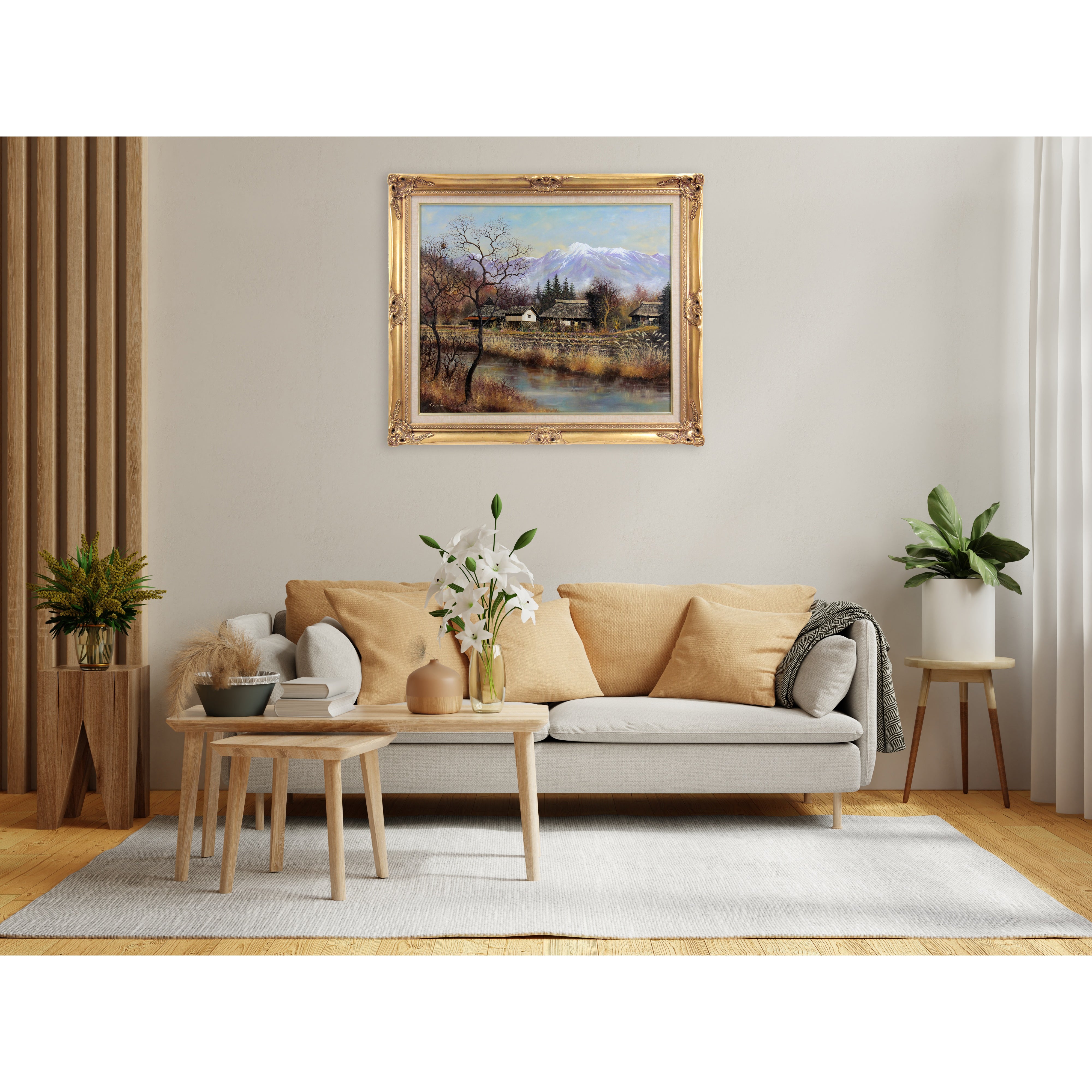 諸沢吉美 『水澄む甲斐路』 油彩画 - 北海道画廊