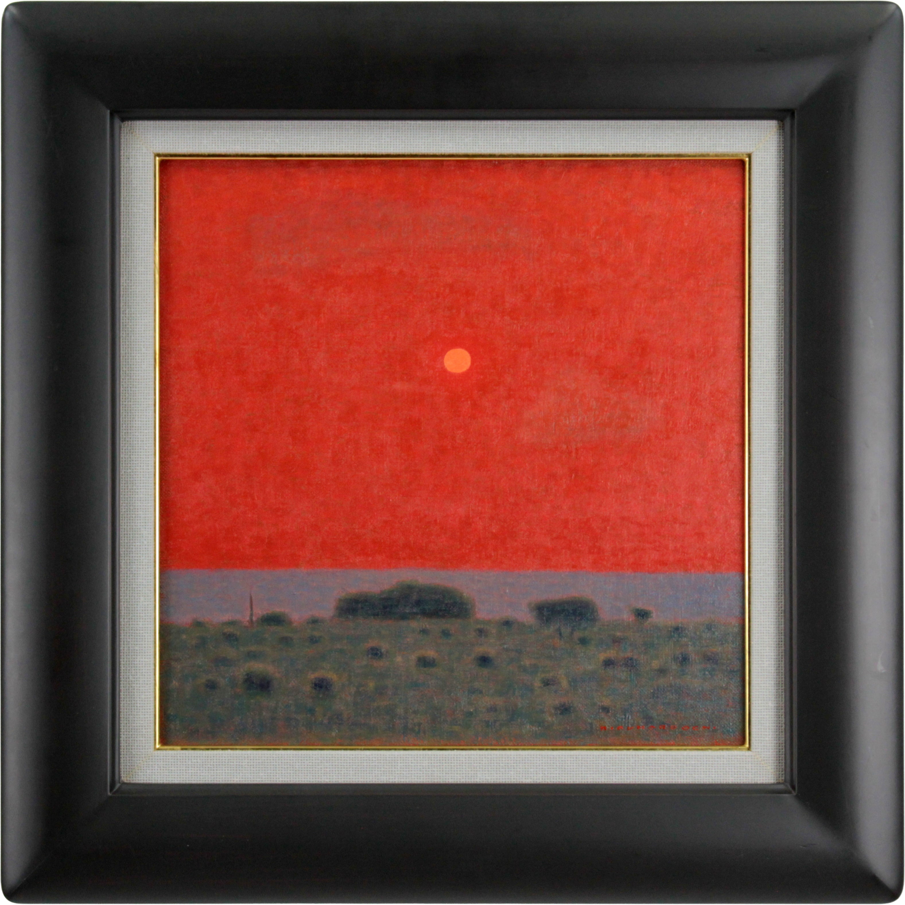 越智紀久張 『朱の景』 油彩画 - 北海道画廊