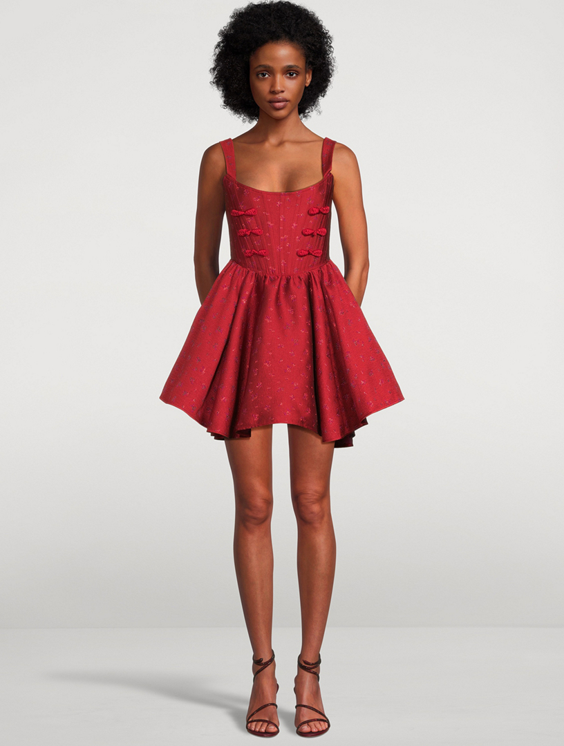 SAU LEE Jolie Jacquard Mini Dress | Holt Renfrew