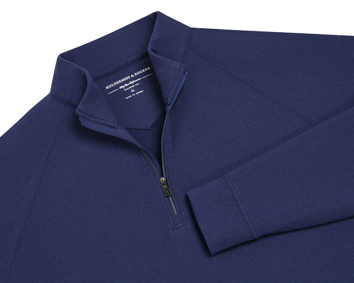 Yale Navy Blue Quarter Zip | Holderness & Bourne
