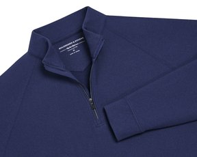 Men's Navy Blue Quarter Zip | Holderness & Bourne