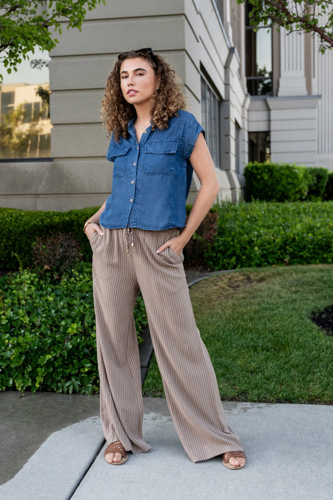 Maxwell Pant in Fawn Stripe - FINAL SALE – Holley Girl