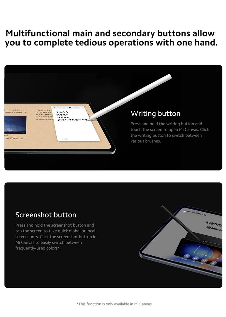 Xiaomi Focus Pen Stylus for Xiaomi Pad 7/7 Pro Xiaomi Pad 6 Max 14